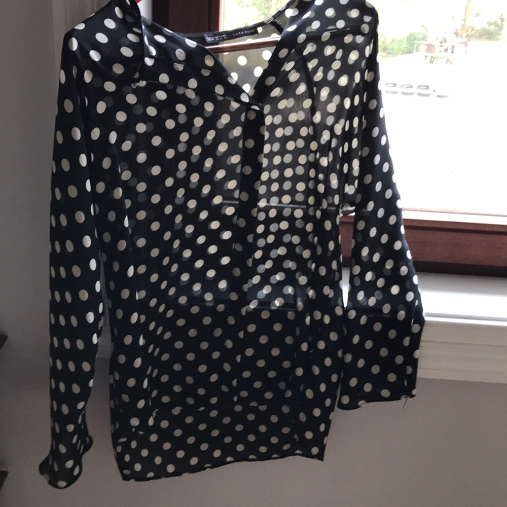 Zara polka dot size xsmall blouse